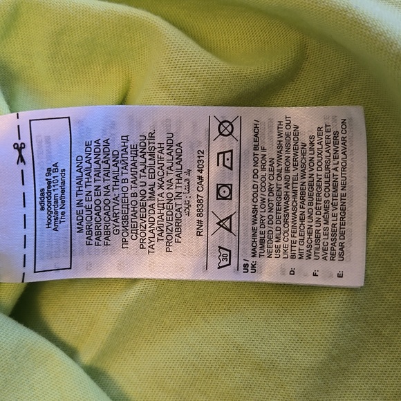 Adidas Neon Green Cropped Tank Top, Women's Size Medium, Decent Condition - Picture 6 of 7